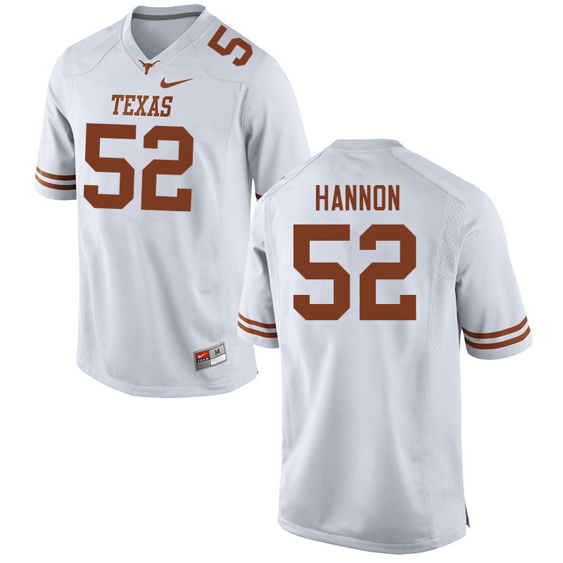 Men #52 Chris Hannon Texas Longhorns College Football Jerseys Sale-White